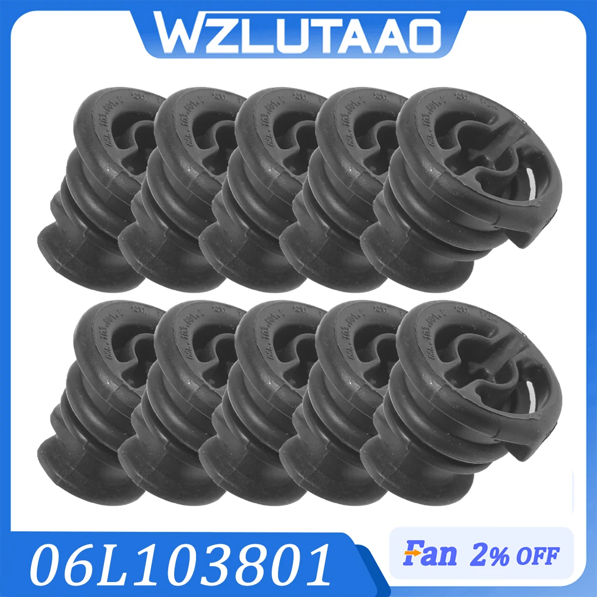 10/20pcs 06L103801 Engine Oil Drain Plug Screw Cap Sump Pan Nut Bolt Black For VW Golf Passat Audi A4L Q5 Skoda Seat/Cupra