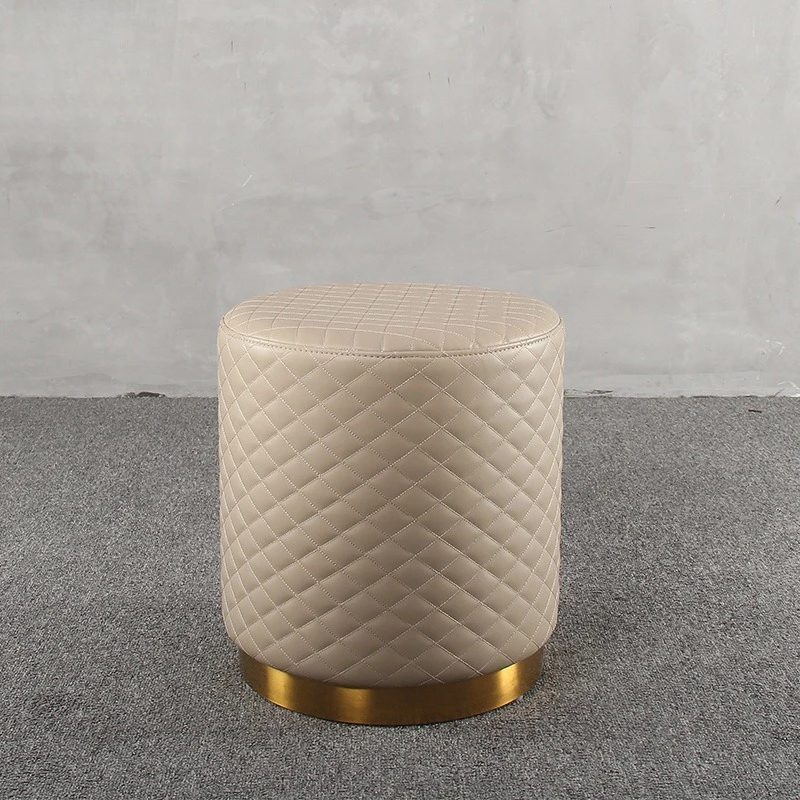 

Customizable small round stool, simple square stool dressing stool Internet celebrity stool KTV small leather pier sofa