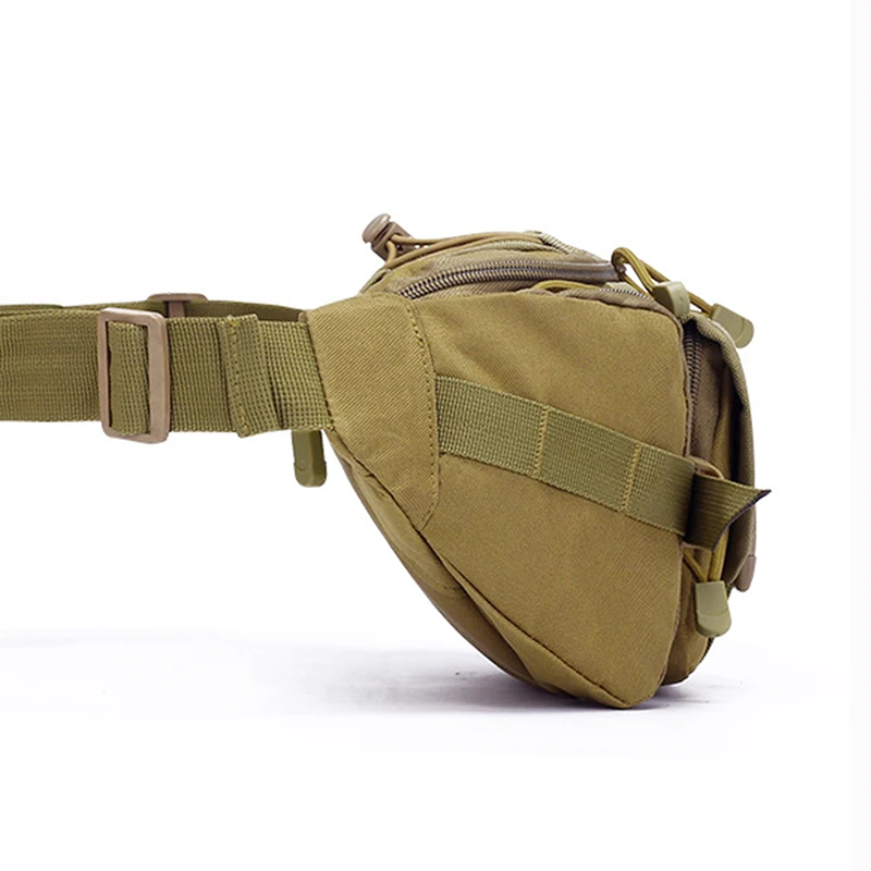 Men Waist Fanny Pack Belt Bag Military Tactical Travel Outdoor Sports Climb Multi-Pocket Nylon Male Sling Chest Hip Bum Bag