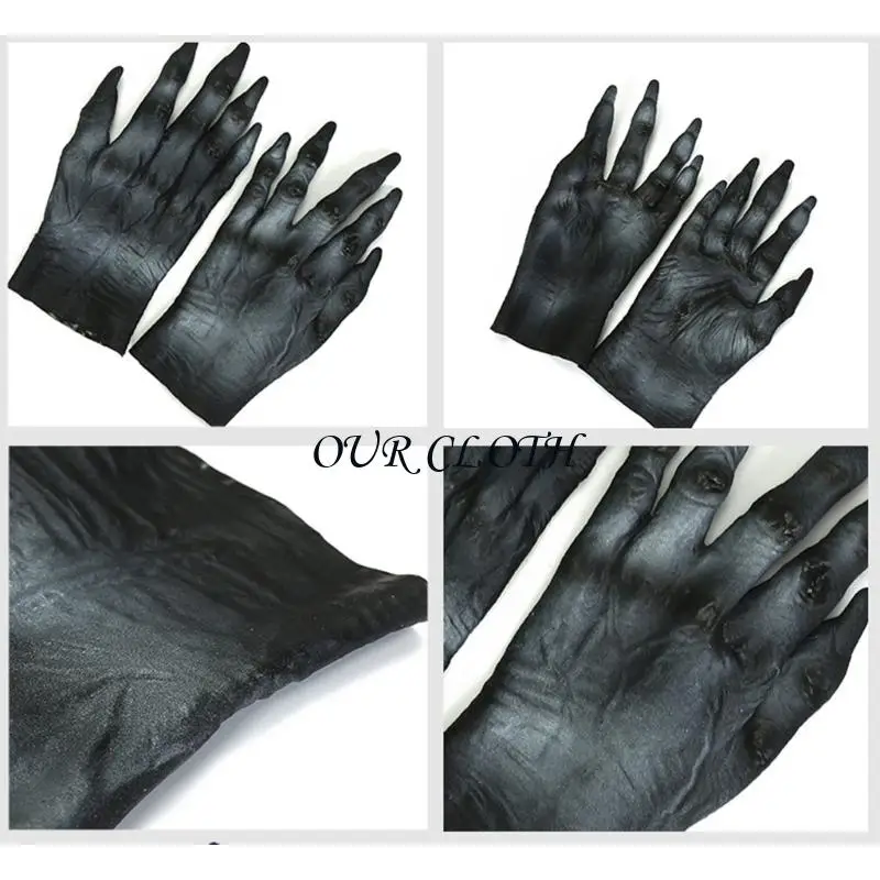 Latex Werwolfs Handschuhe Gothic Teufel Handschuhe schreckliche Dämonen Handschuhe Horror Zombied Handschuhe Handschuhe