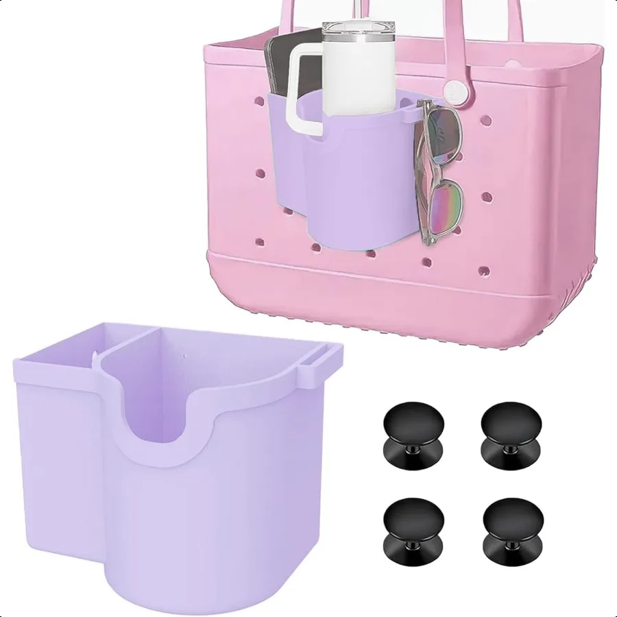 

3 in 1 Silicone Bogg Bag Cup Holder and Phone Holder Sunglasses Holder for Bogg Bag Accories Insert Charm Organizer for Storin