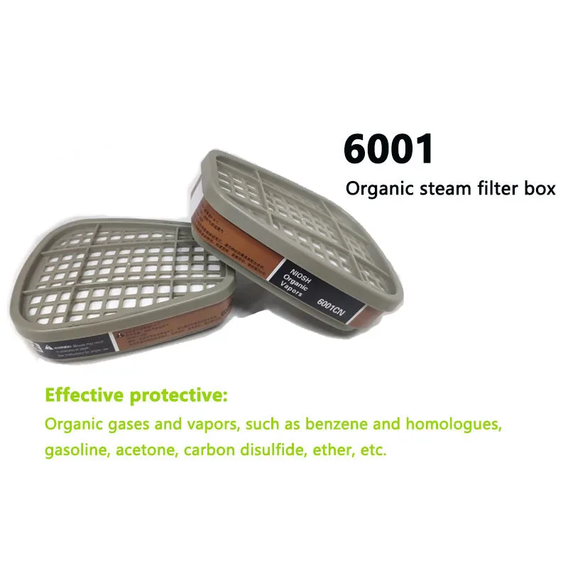 6001/6002/6004 Cartridge Box 5N11 Cotton Filters Sets For 6200/7502/6800 Chemical Painting Spraying Respirator Dust Gas Masks