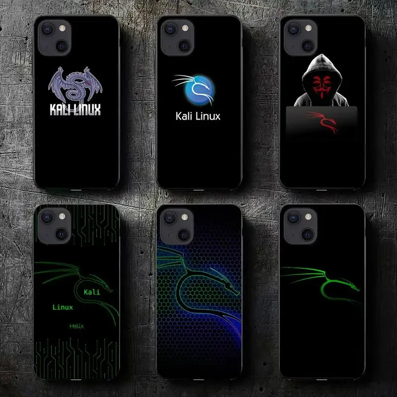 Dragon Kali Linux Phone Case For iPhone 11 12 Mini 13 14 Pro XS Max X 8 7 6s Plus SE XR Shell