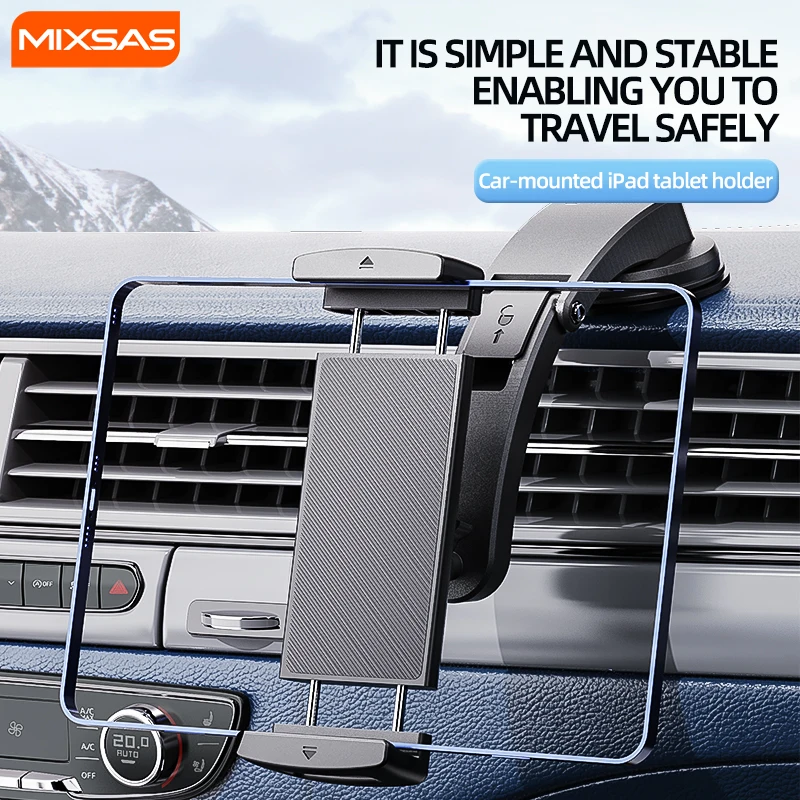

MIXSAS Car Headrest Tablet Holder Adjustable Dashboard Phone Bracket Car Backseat Phone Holder for 7-15‘’ iPad Air/Mini Devices
