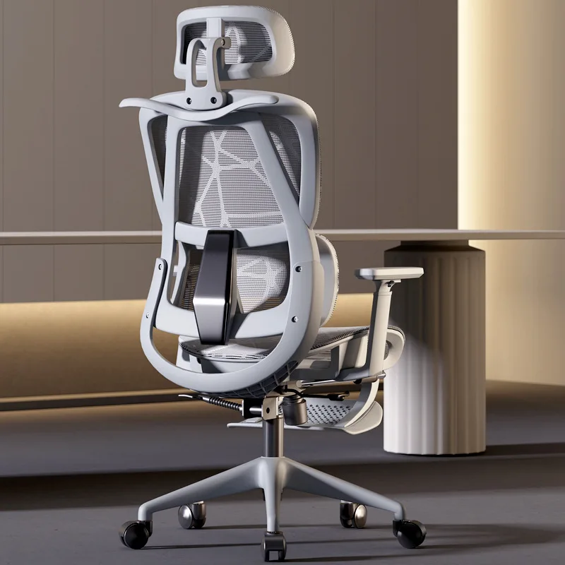 Ergonomischer Stuhl Komfortabler Bürostuhl für Langzeitnutzung 3D-Armlehnen mit Verstellbarer Sitztiefe E-Sport-Studierstuhl
