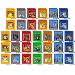 Cartucho de videojuegos de 16 bits, tarjeta de consola de juegos GBC, Pokémon, azul, cristal, dorado, verde, rojo, plateado, amarillo, multiidioma para regalo