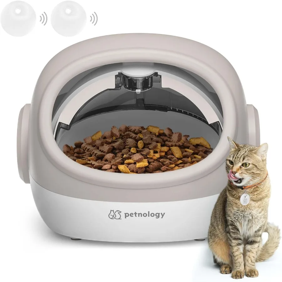 

RFID Cat Feeder with Collar Sensor Timed Auto Pet Feeder for Multi-Cat Households 4 Feeding Modes Suitable for Both Wet and Dry