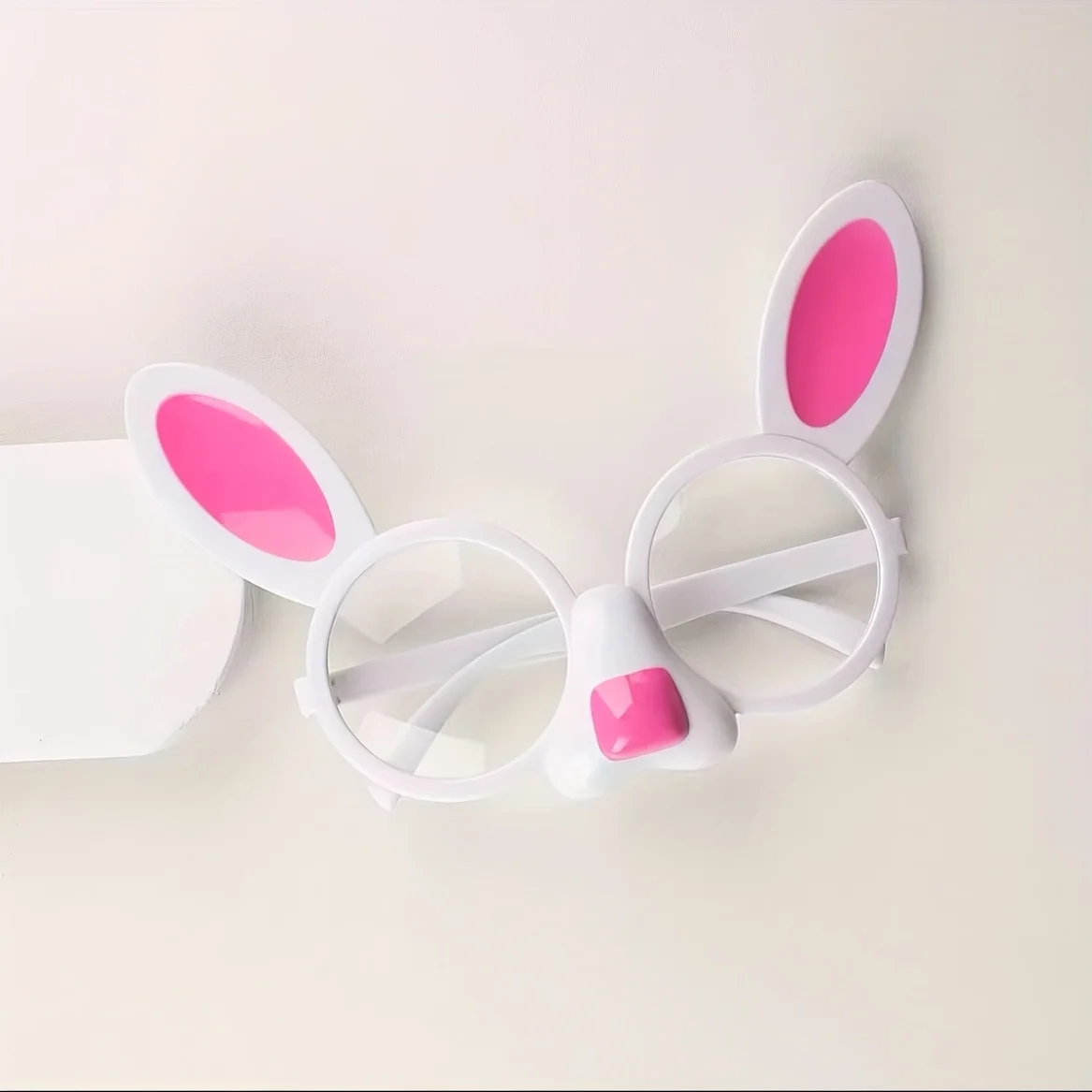 نظارات رائعة على شكل أرنب مع عيون متعبرة وآذان رقيقة - نظارات حفلات أرنب عيد الفصح البلاستيكية القوية لصياد بيض عيد الفصح #2