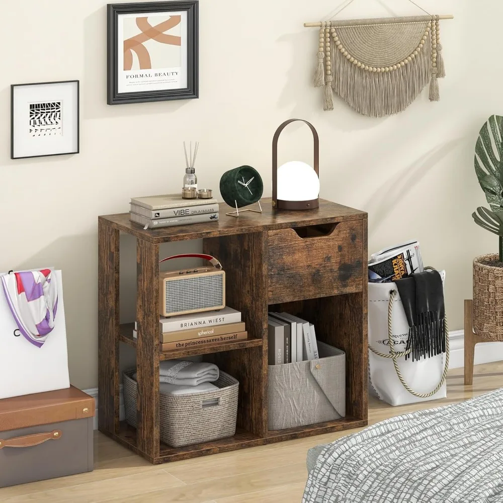 مجموعة أرفف كتب حديثة مكونة من 3 مكعبات، رفوف مفتوحة من طبقتين، منظم تخزين قائم بذاته للعرض المنزلي