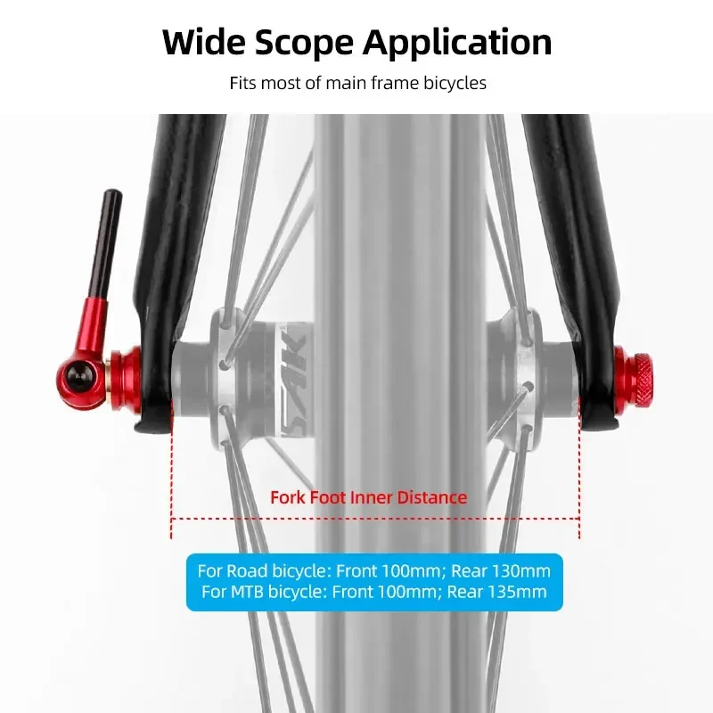 Modules en titane pour VTT et vélo de route, appellation à dégagement rapide, fourche avant et arrière, montage de roues, moyeu d'arbre Ti, FiosphLock, le plus récent, poids léger