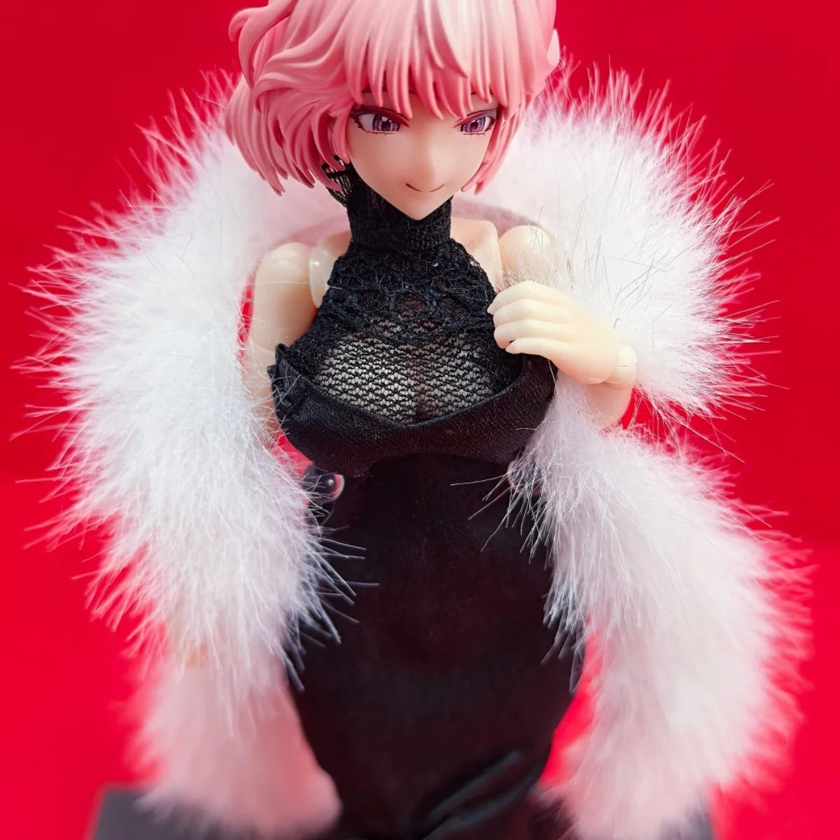 【solo-abbigliamento】-1-12-abito-sexy-a-collo-alto-nero-a-coda-di-pesce-con-scialle-in-peluche-set-da-sera-per-action-figure-snail-shell-da-6-pollici