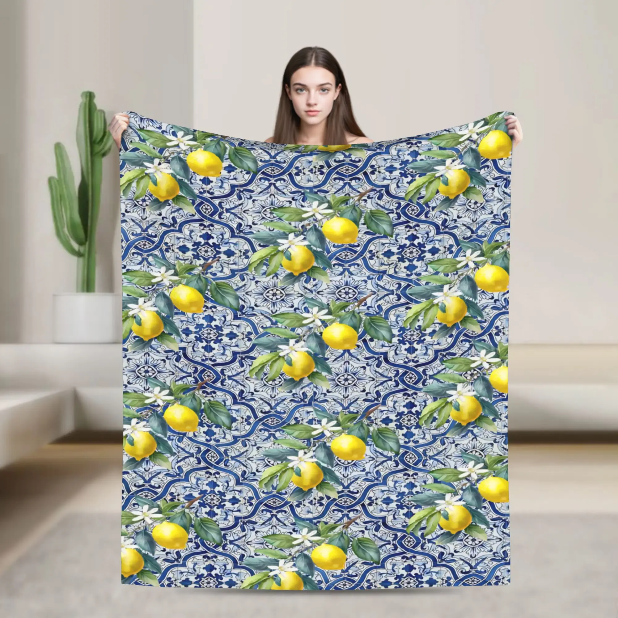 Lemon Sicily Rectangle Blankets Soft Flannel Healing Present  Throw Blankets Quilt