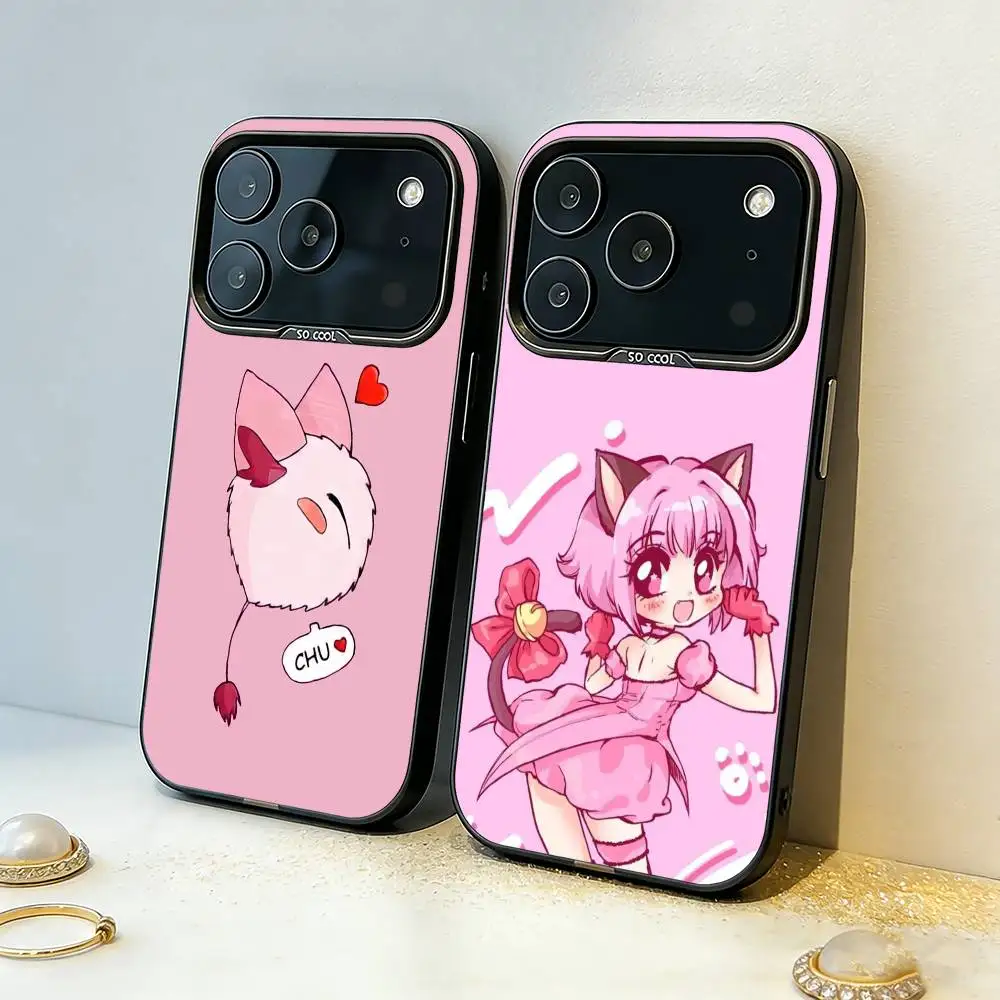 

T-Tokyo C-Comics M-Mew Mew Phone Case For iPhone17 16 15 14 13 12 Pro Max Grey Black Matte Laser Metallic Aurora Funda