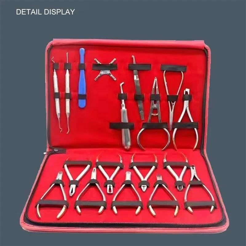Orthodontics Dentalss Tools Set 18pcs Orthodontics Pliers With TC Dentist Tools Kit Dentalss Instruments/oral Equipment