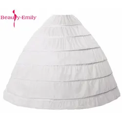 2022 New Black/White/Green 6 Hoops Petticoats for Wedding Dress Ball Gowns Crinoline underskirt saiote de noiva Six Hoop