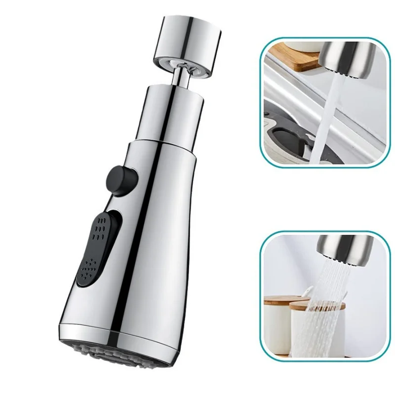 

Kitchen Pull Out Faucet Sprayer Nozzle 2 Modes ABS Water Saving Bathroom Basin Sink Shower Spray Head For 1/2" Connection
