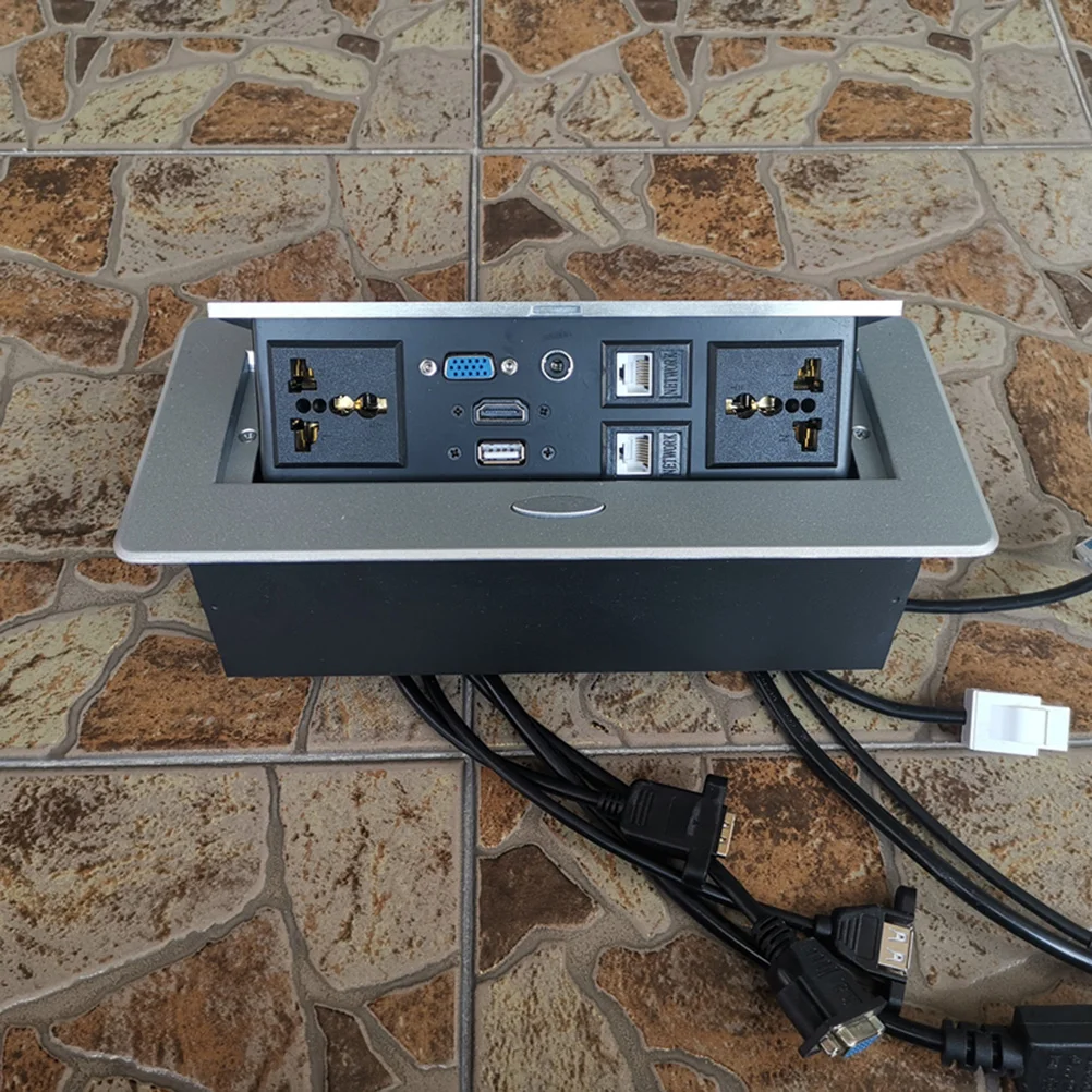 Caixa de Conexão Portátil para Sala de Reunião Saída Pop-up Utilitário Umedecido Conveniente 1pc