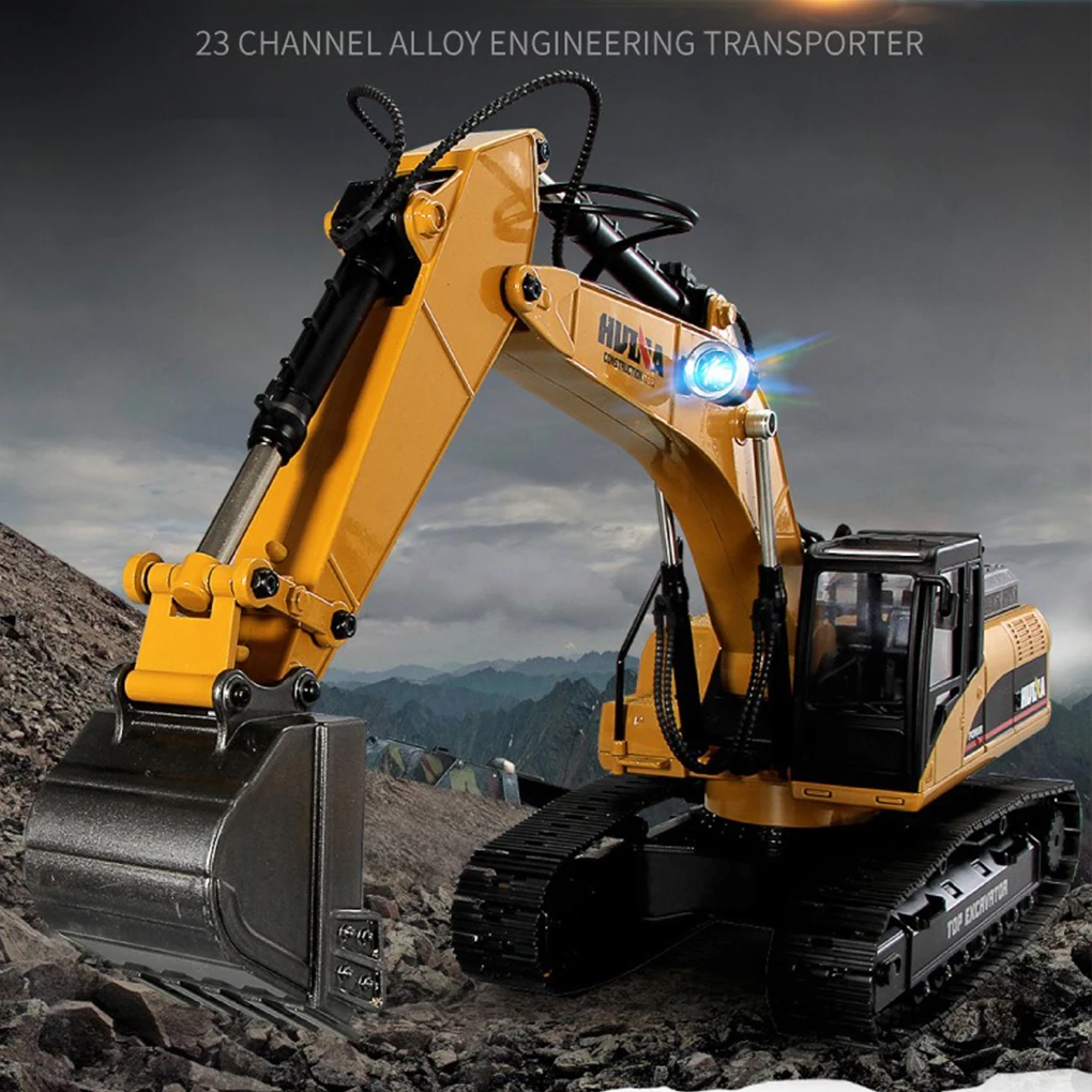

1/14 580 RTR 23CH Металлический RC Экскаватор 580 Грузовик с дистанционным управлением Автомобиль со световым звуком RC Модель Дистанционный экскаватор