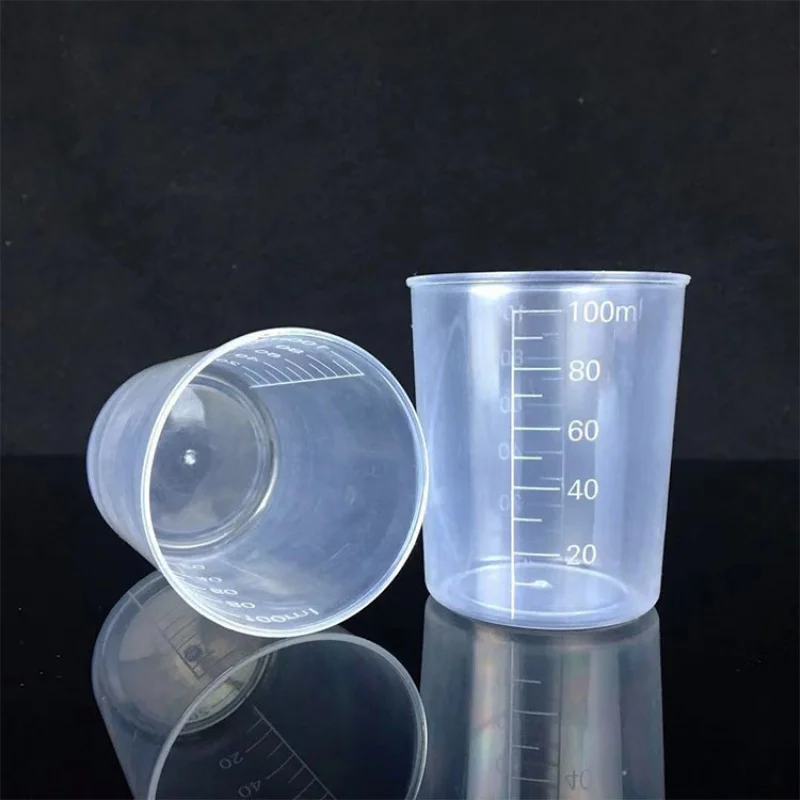 20ml 50ml 100ml Plastic Measuring Cups Thickened Food Grade Graduated Laboratory Beaker with Scale