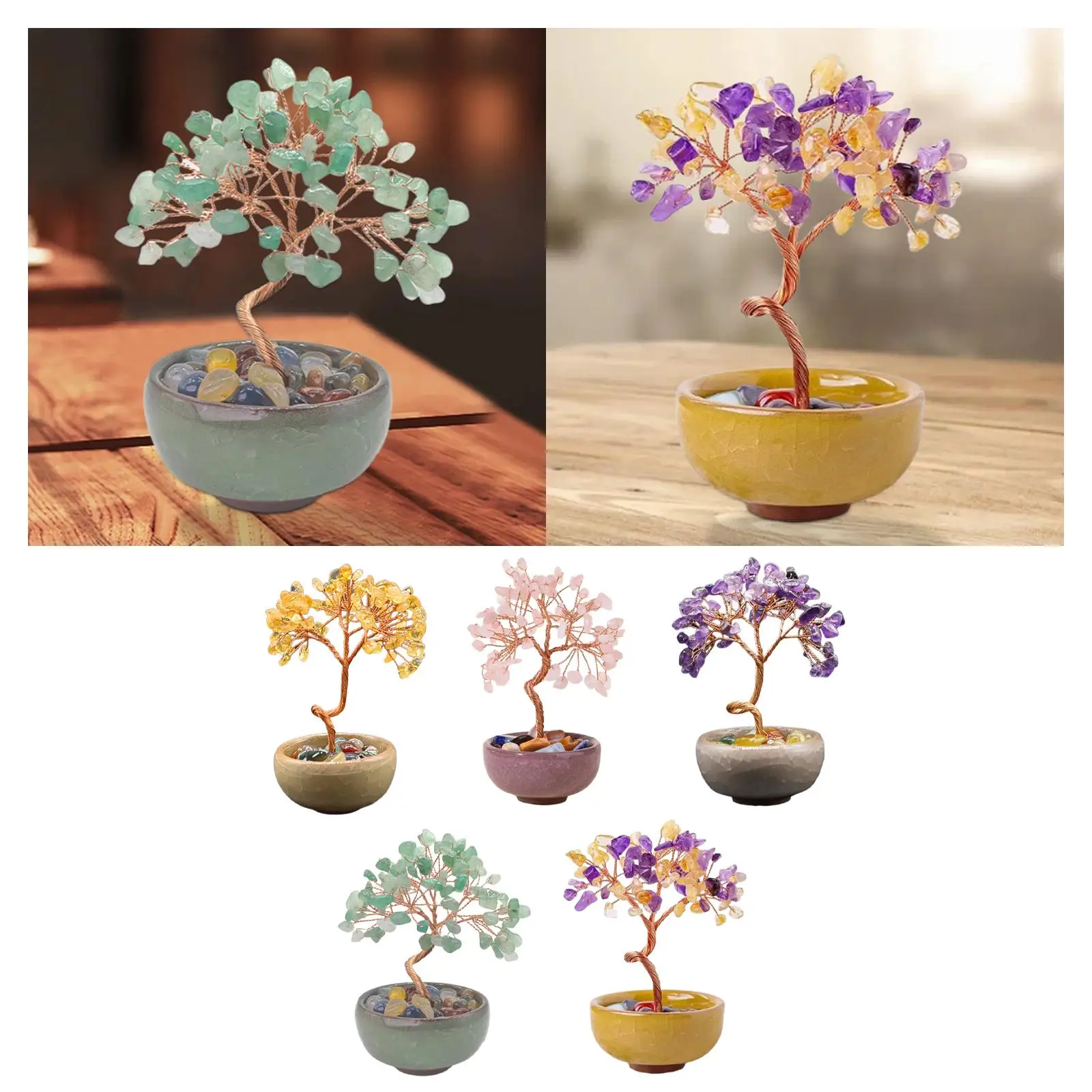 

Коллекция статуй денежного дерева, керамическая скульптура для офисного новогоднего кабинета