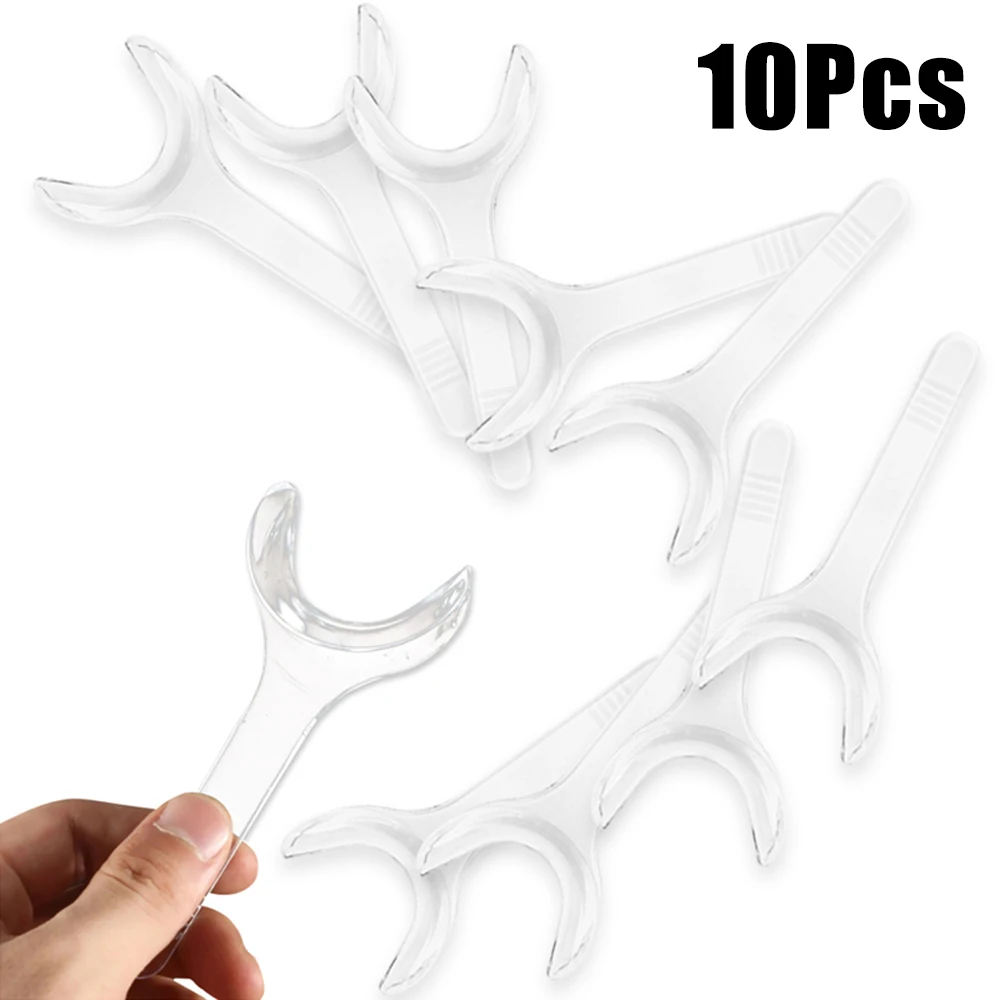 T-Shape Mouth Opener Autoclaved Dental Clear 10Pcs Orthodontic Lip and Buccal Retractor