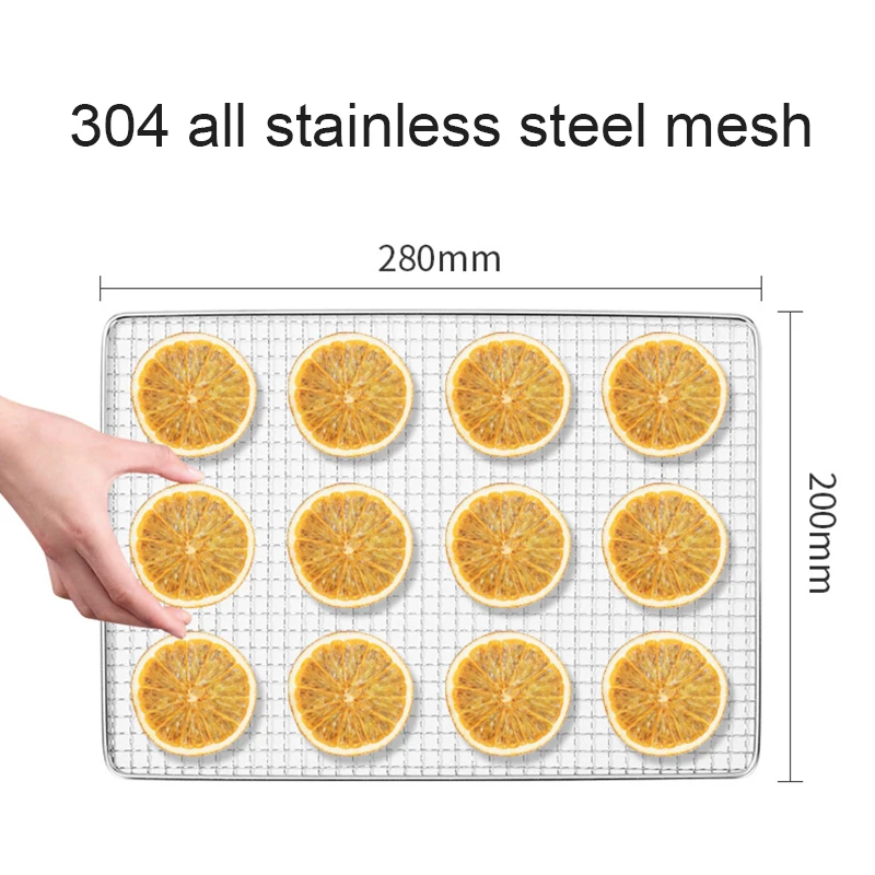 Deshidratador de alimentos de acero inoxidable de 6/8 capas, Control Digital de temperatura, máquina de secado al aire de frutas, verduras,