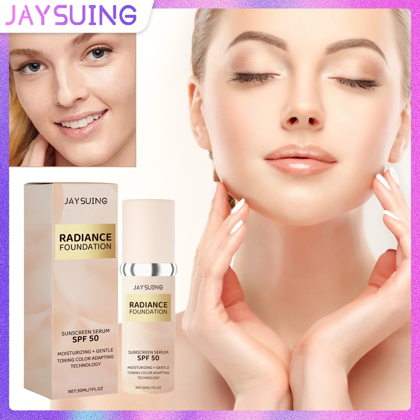 コンシーラー リキッド ファンデーションは顔に潤いを与え、明るくし、ニキビ跡をカバーし、メイクを落とさずにベースメイクを実行します。