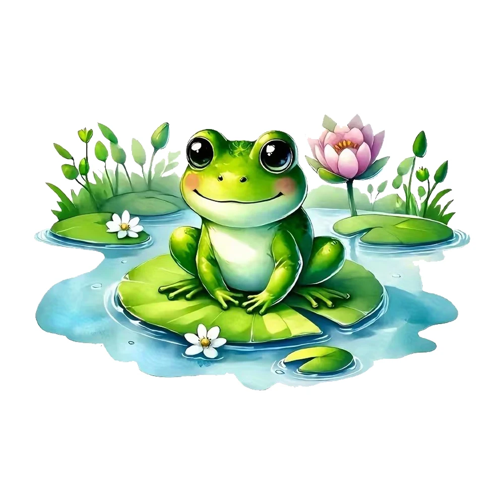 Adorable Pond Frog Creative Decorative Stickers, Suitable for a Variety of Scene Decorations, Such As Cars, Trucks