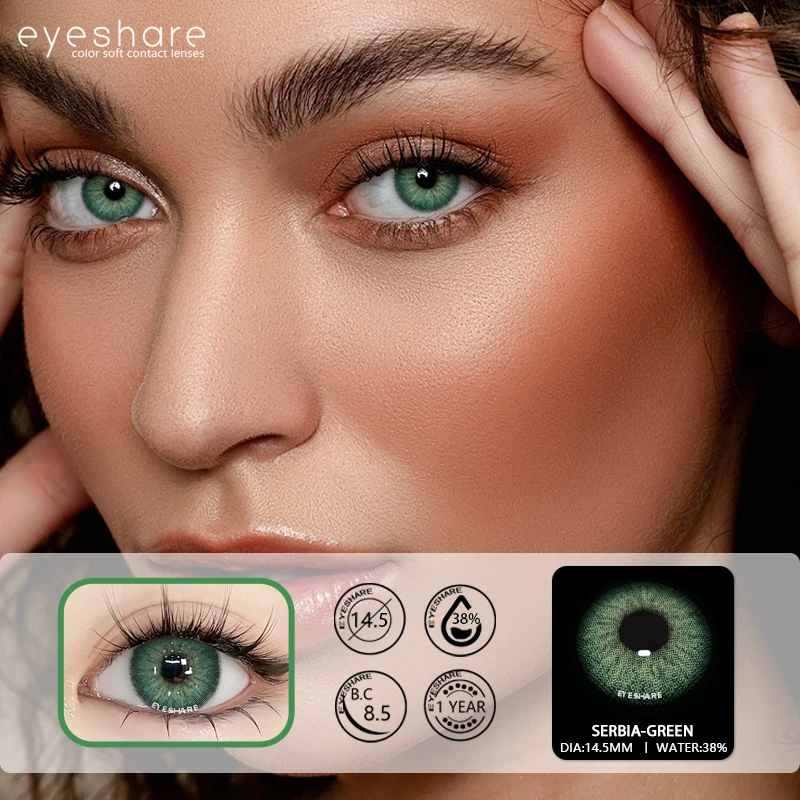 EYESHARE New 1Pair Color Contact Lenses for Eyes Blue Eye Contacts Natural Colored Gray Pupils for Eyes Green Lenses Eye Contact