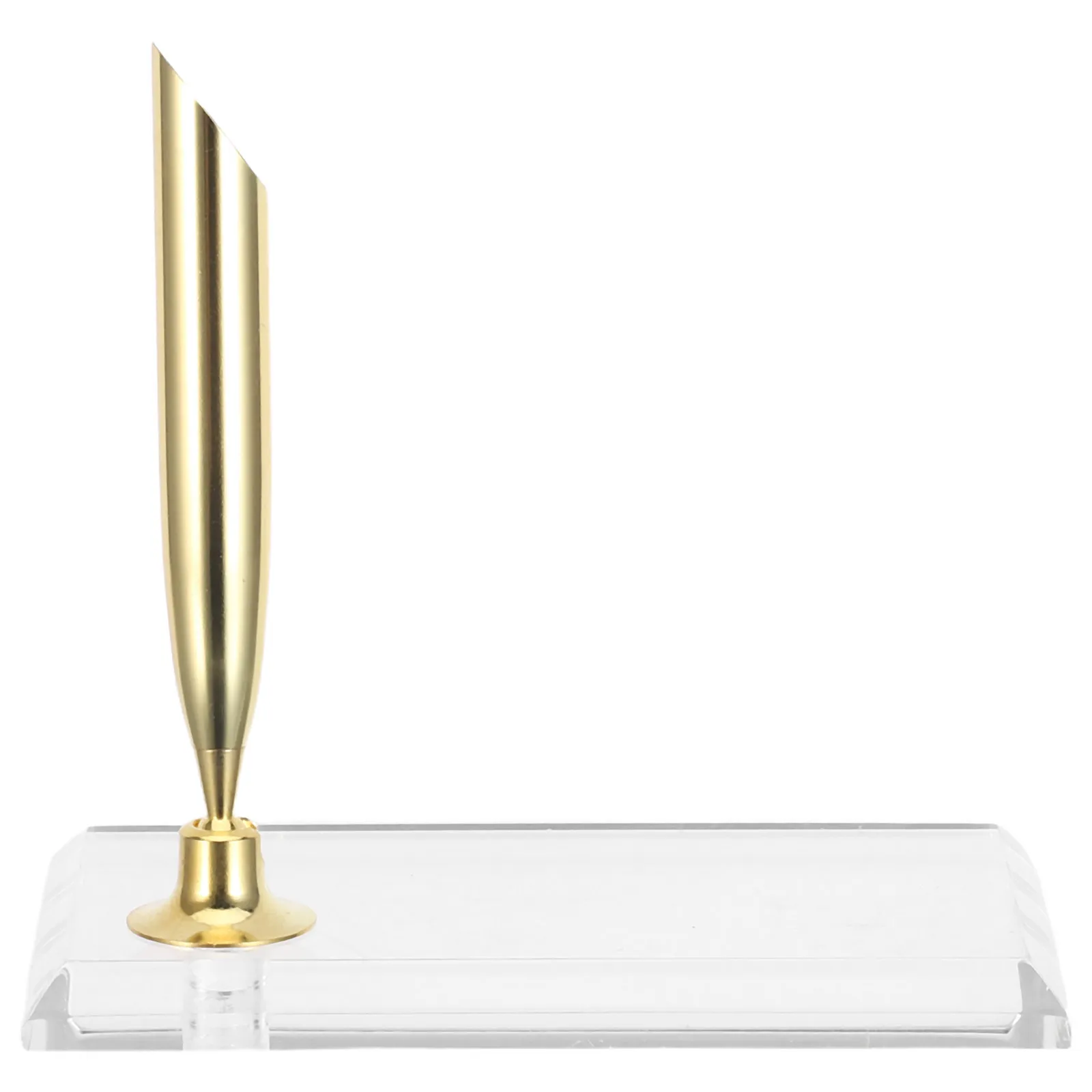 

Decorative Acrylic Square Pen Holder Single Hole Pen Stand for Fountain Ballpoint Pens Desktop Organizer Office Accessory
