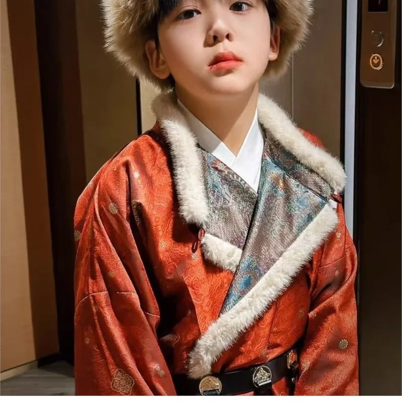 

2026 New Children's Original Tang Dynasty Hanfu Robe Boys' New Year's Clothing Children's Clothing Kids' Winter Hanfu LI830