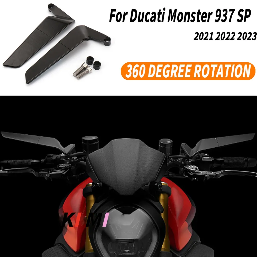 

New Anti-Glare Rearview Mirror Adjustable Rear View Mirror Motorcycle For Ducati Monster 937 2021 2022 2023 MONSTER 937 SP