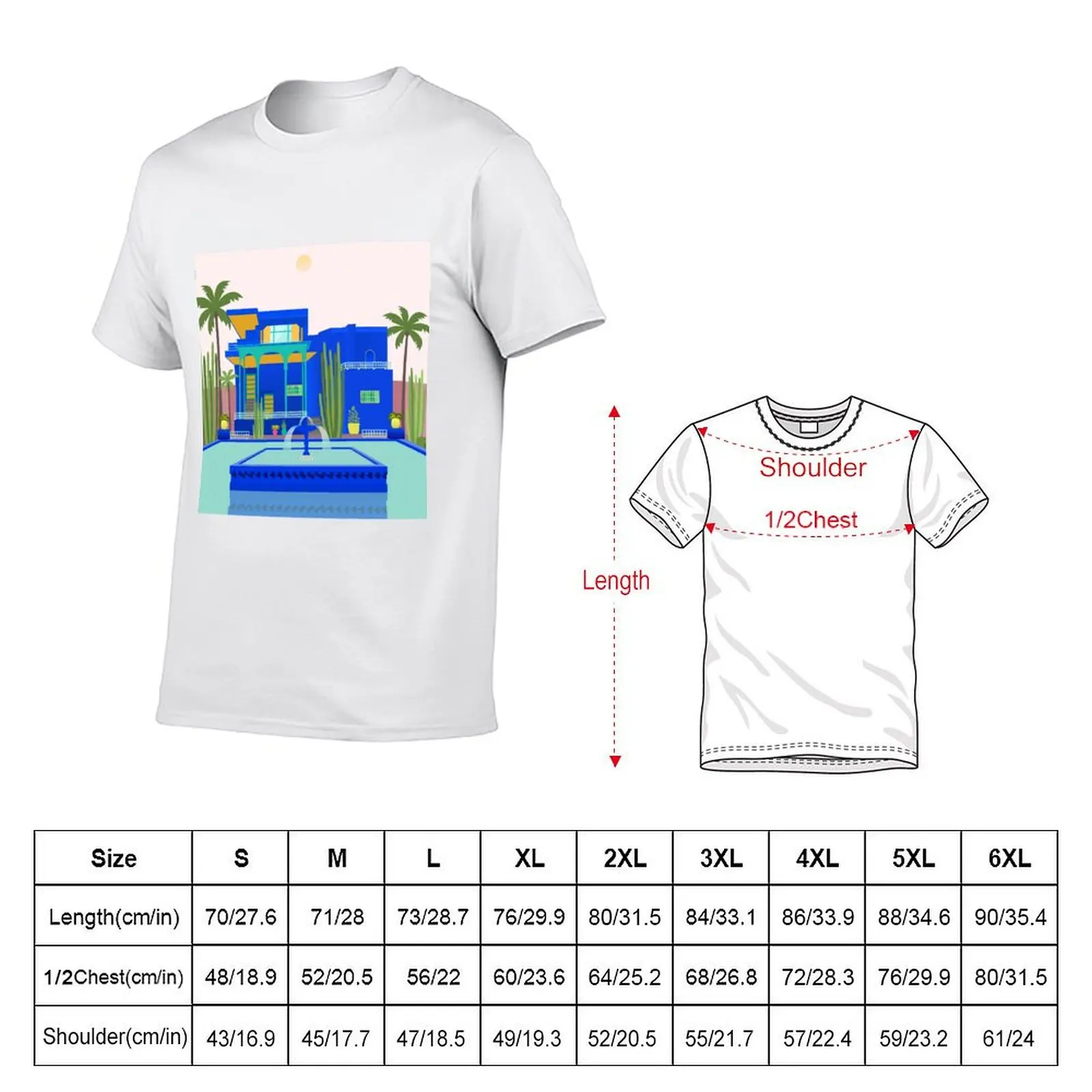 Jardin Majorelle T-Shirt Independence Day Short Sleeve T-Shirt