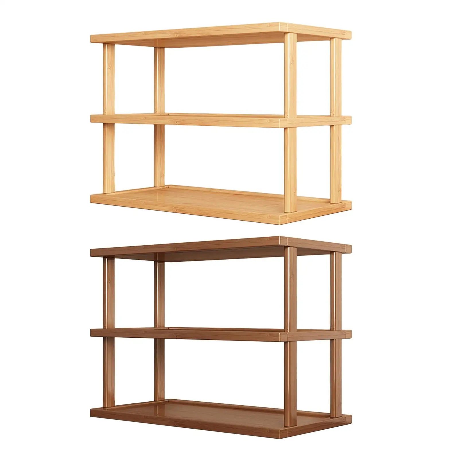 

Настольный органайзер, 2-уровневая подставка для специй, декоративная деревянная полка для хранения косметики, для общежития, туалетного столика, кухни, квартиры, фермерского дома