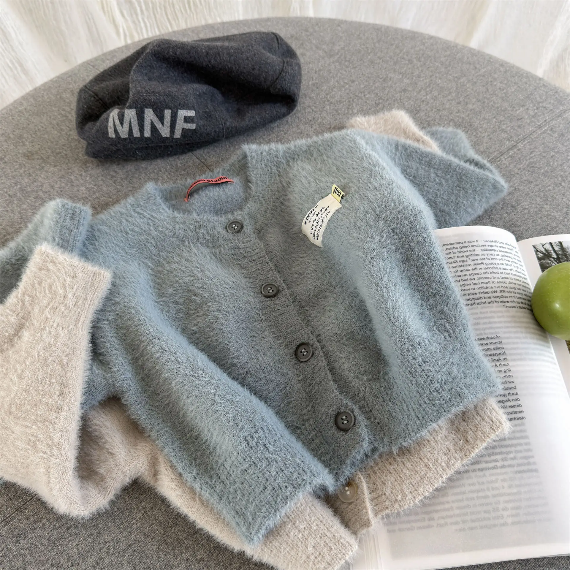 2026 Autumn New Children Long Sleeve Casual Coat Fashion Girls Solid Knit Jacket Baby Loose Sweater Cardigan Kids Clothes