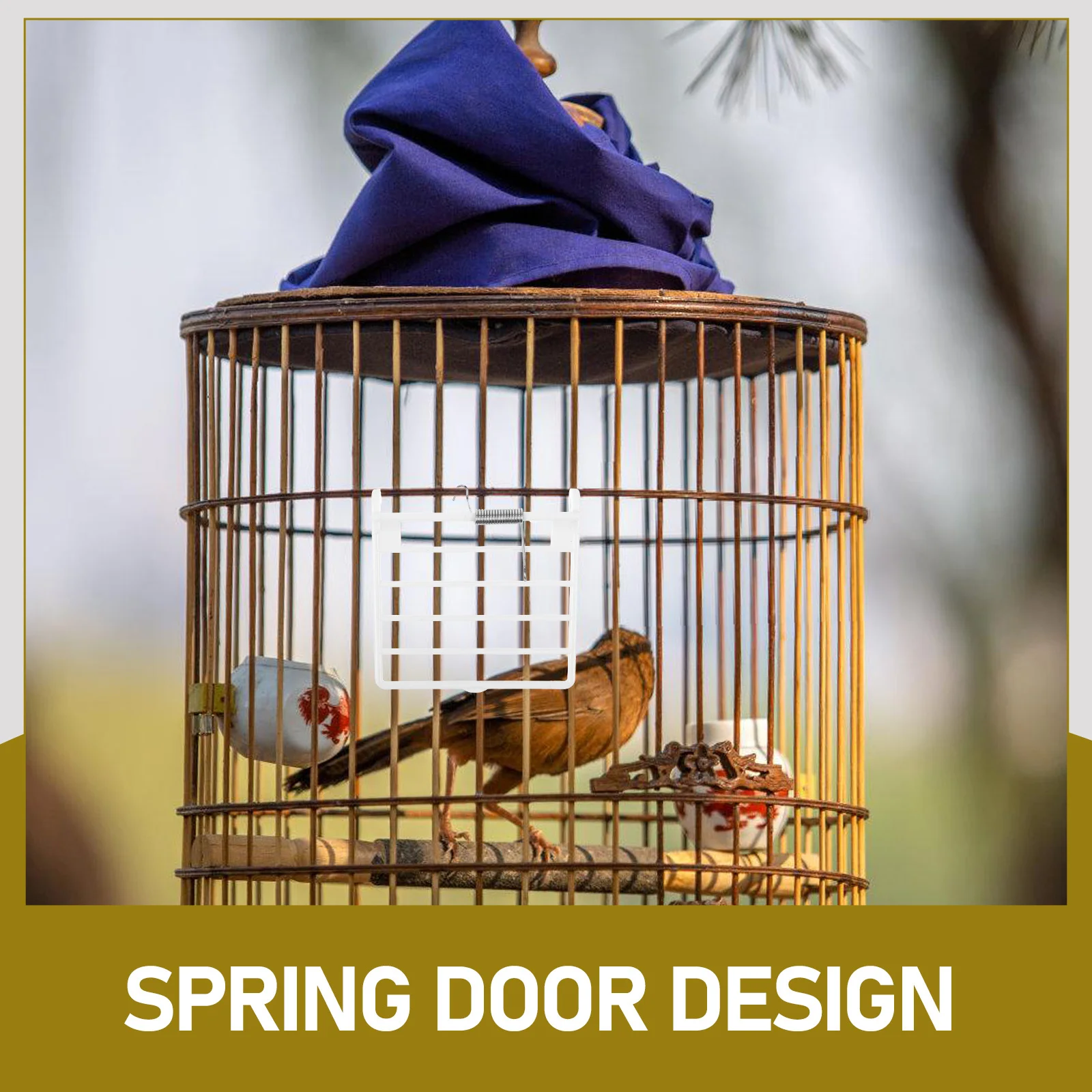 

3pcs Cage Parts Door Accessories Durable Plastic Spring Replacement Compatible Spring Door For Bird Cage Cages Pet Safety