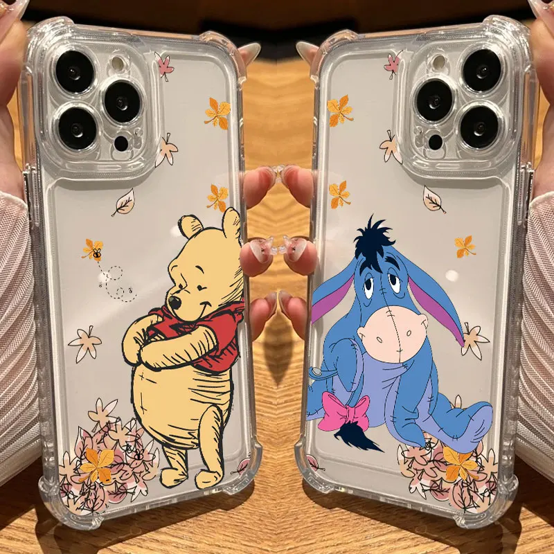 

Winnie Pooh Eeyore Tigger Piglet Clear Case For iPhone 17 16 15 14 13 12 11 Pro Max 16e 17e Air 13 15 Plus XS XR X 8 Phone Cover