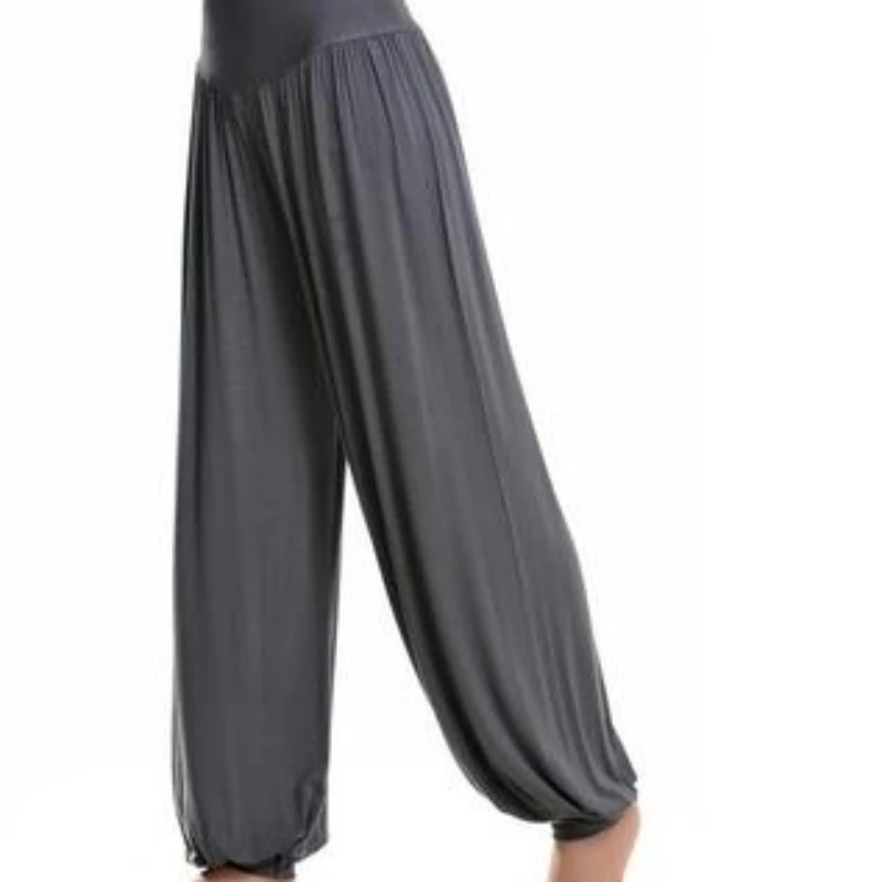 Pantalones de Yoga elásticos para mujer, bombachos informales de algodón suave para Yoga, baile deportivo, talla grande 3xl