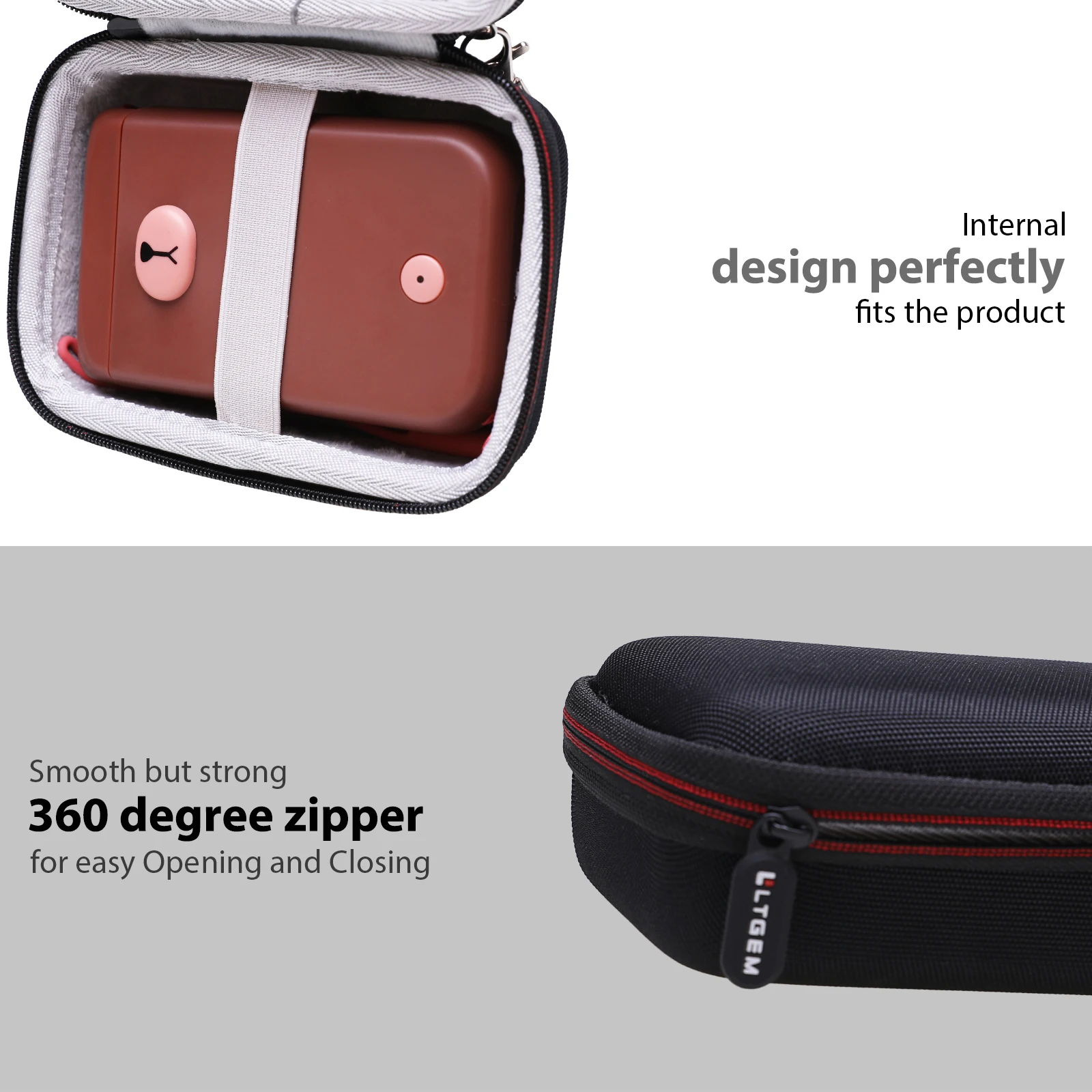Label Printer Case for Phomemo D30 NIIMBOT D11/D110 JADENS D110 Label Printer Protective Carrying Storage Bag (Case Only)
