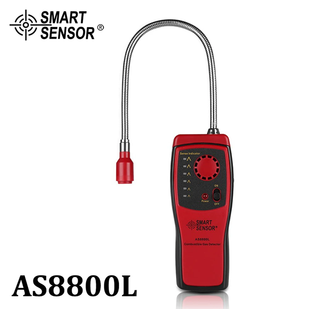 Combustible Gas Tester Gas Smoke Analyzer Leak Tester Portable 50ppm Air Quality Monitor Alarm for Natural Gas Leaking Detector