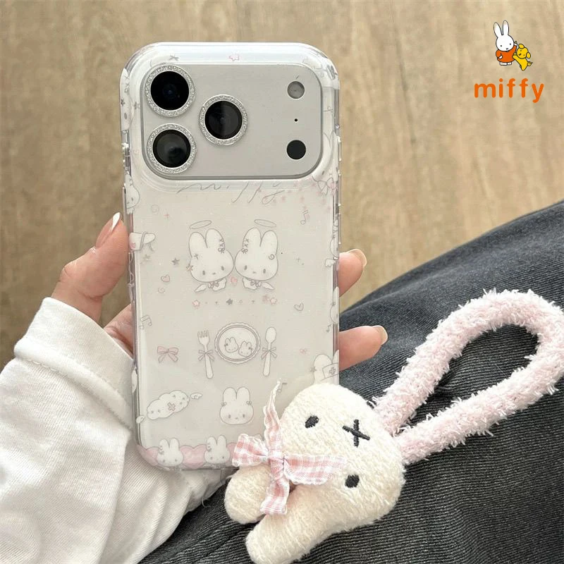 

Cute Miffy Phone Shell Suitable for Iphone 17 16 15 14 Cartoon Angel Rabbit Anti Drop Phone Case Anime Accessories Perfect Gifts