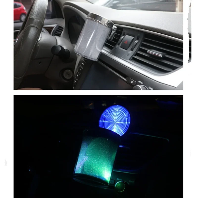Portable LED Smokeless Ashtray Car Cigarette Lighter Cup Holder Auto Accessories Car Interior Clean Air Purifier