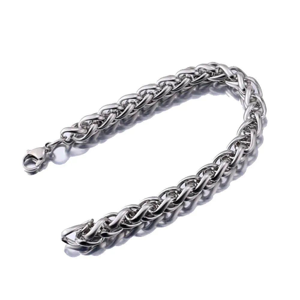 1Pcs Stainless Steel Keel Chain Bracelet Bully Hip Hop Street Style Unisex Length 23cm