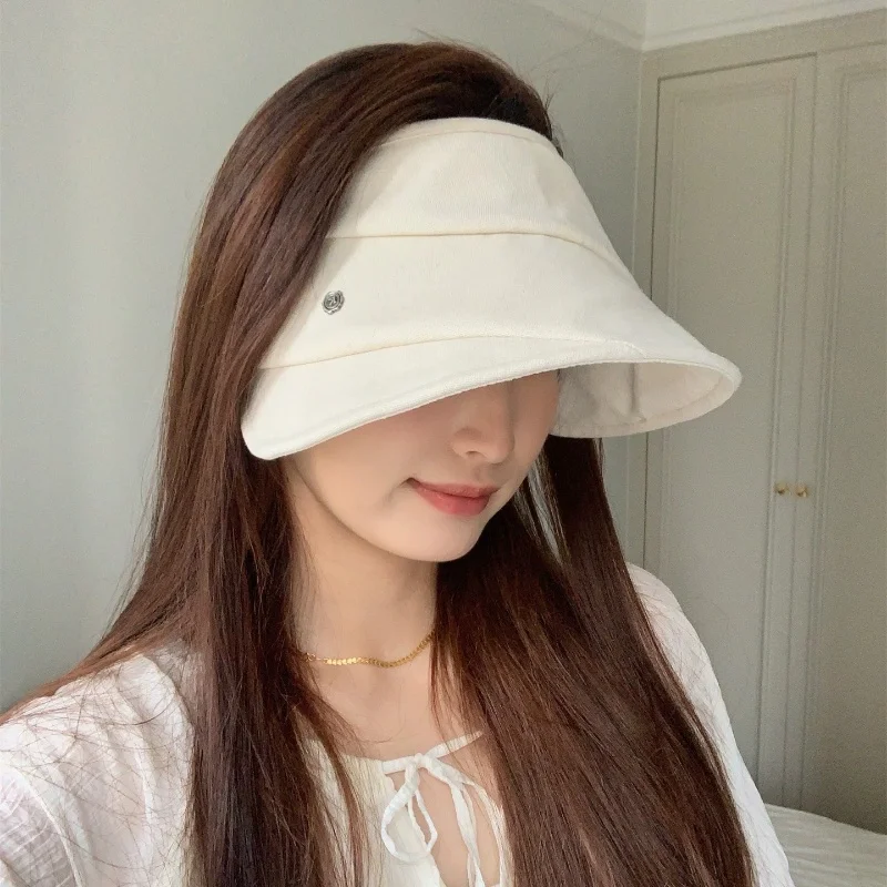 

Women's Cotton Linen Fisherman Hat White Empty Top UV Protection Sun Protection Spring Summer Outdoor Smaller Size