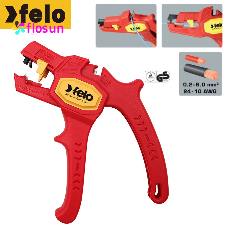 Felo 583 999 11 متجرد الأسلاك الأوتوماتيكي - مجموعة أدوات كهربائي متعددة الاستخدامات لتجريد الأسلاك بدون جهد، قوية ومتينة #4