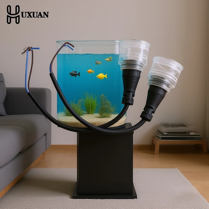 1pcs Aquarium Lamp Base Waterproof Soft Rubber Fish Tank Lighting Wire Holder For T8 For Aquarium