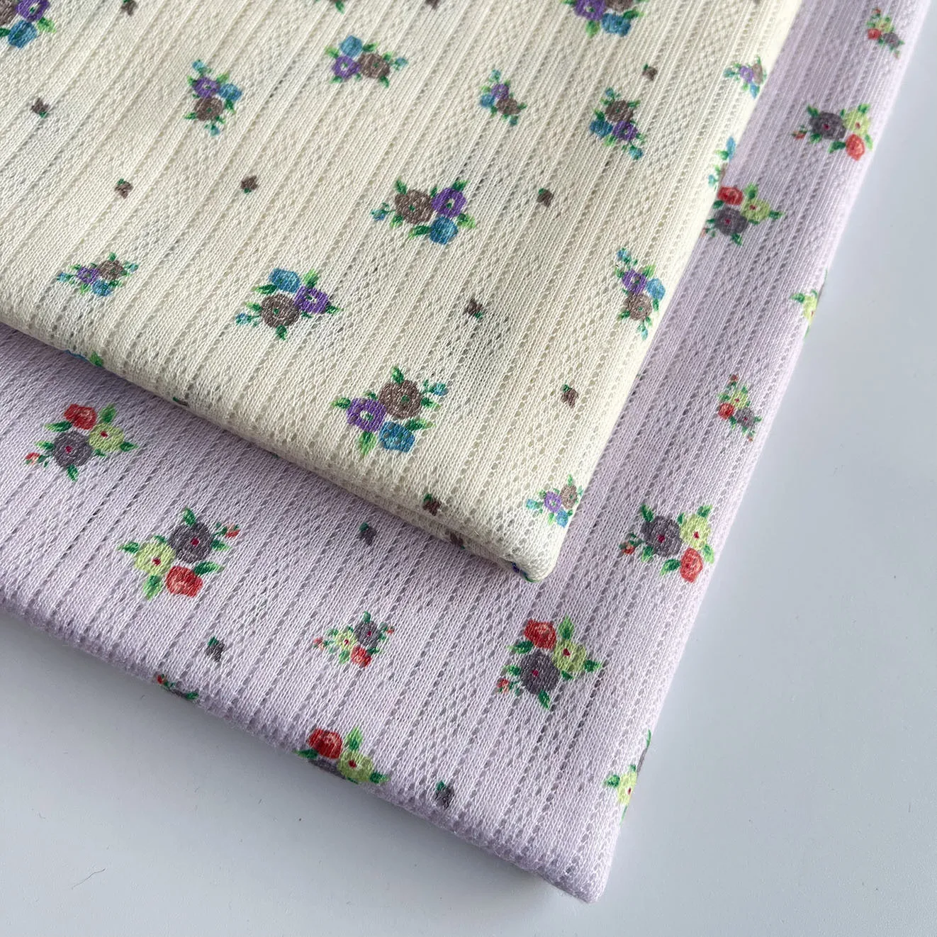 花柄ストレッチニット生地小さなデイジーパターンジャージテキスタイルドレスとスカート DIY 作成