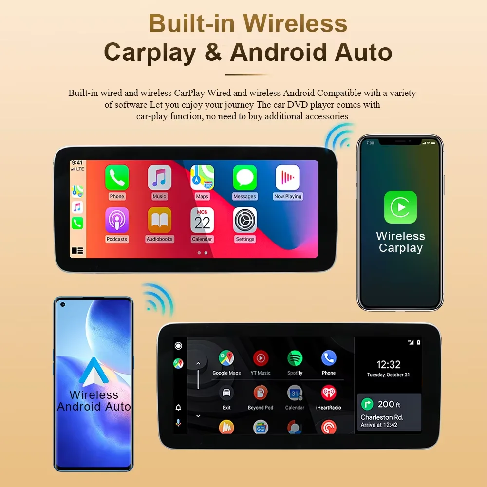 

Android Auto Car Radio For Fiat 500 2007 2008 2009 2010 -2014 Carplay Video Player Stereo Navigation 5G Wifi 12.3'' Touch Screen