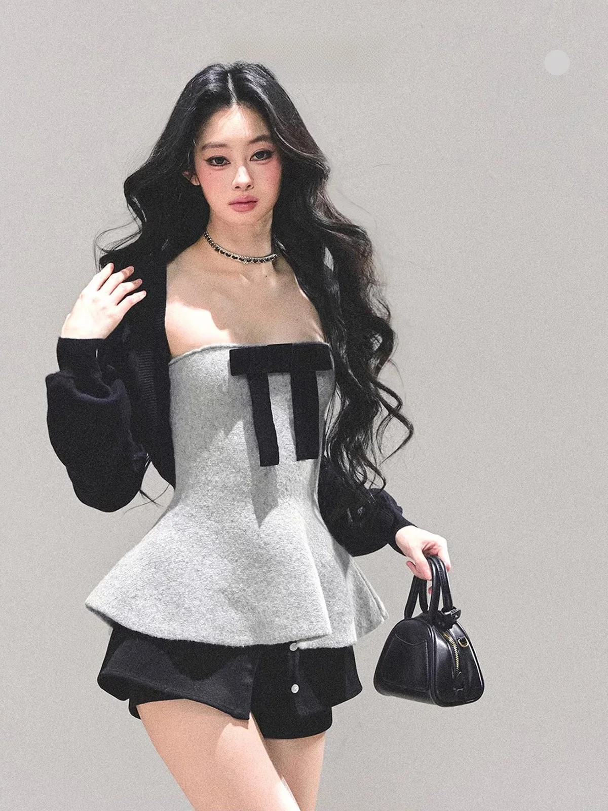 

Princ Sle Women's T-irt Vest Two-Piece Set AOMALM Residual Eye Temperature Long Sve Casual Faion Polyester Blend