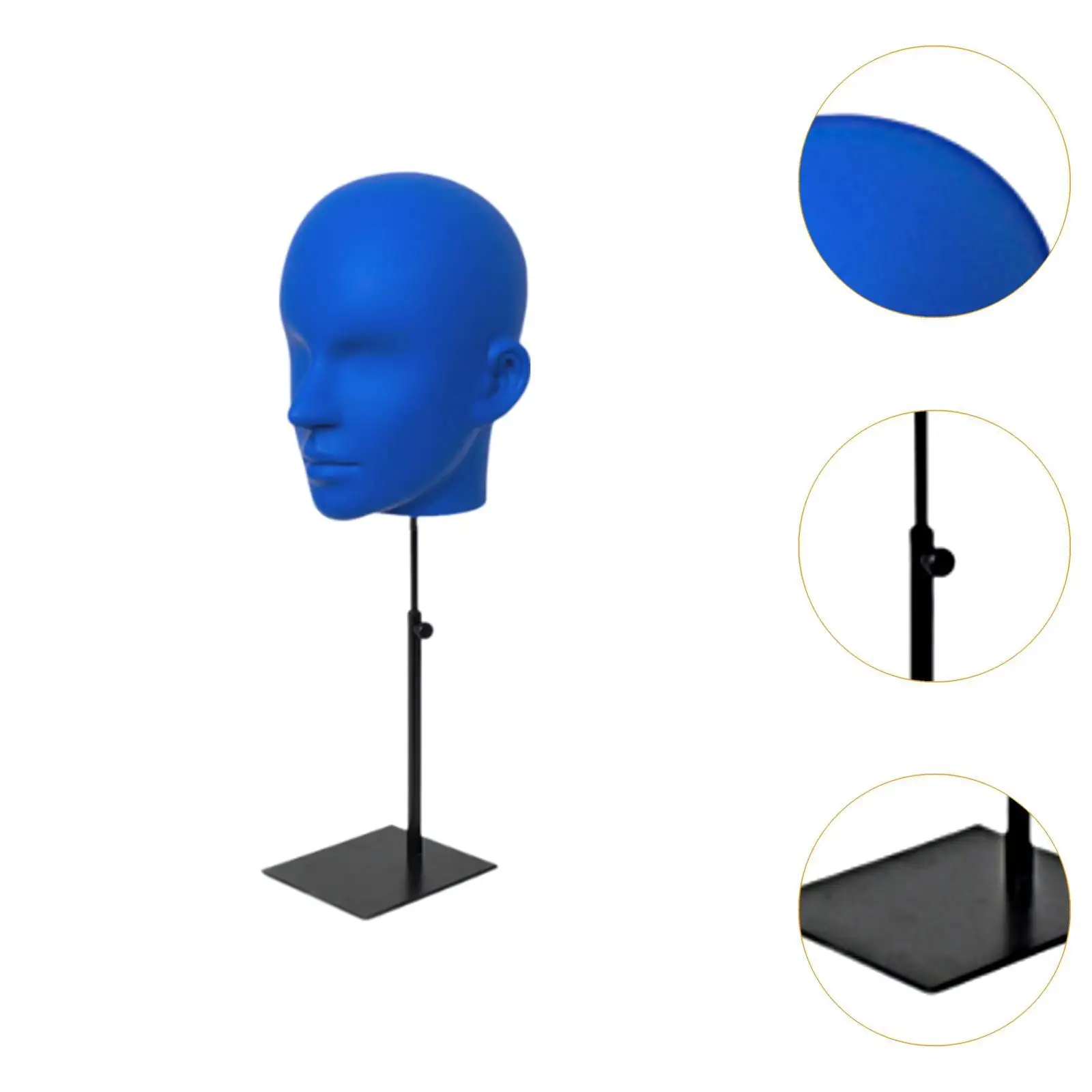 Men Manikin Head Hat Wig Display Stand Tabletop Multipurpose Modern Freestanding